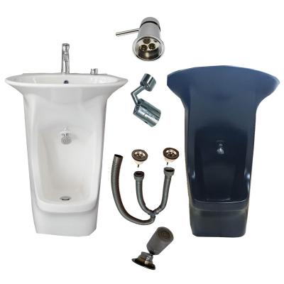 China Other Product Wholesale Muslim Bathroom Basins Foot Mate Wudu Vessel Ceramic Hand Basin for sale