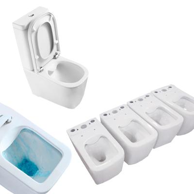 China Other Chaozhou factory direct white ceramic WC Dva toaleta toaleta P-trap strap Dva two pieces toilet for sale