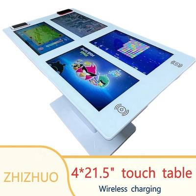 China Smart IR 4 Screens Table Touch Cafe Screen with WIFI and Wireless Charging for sale