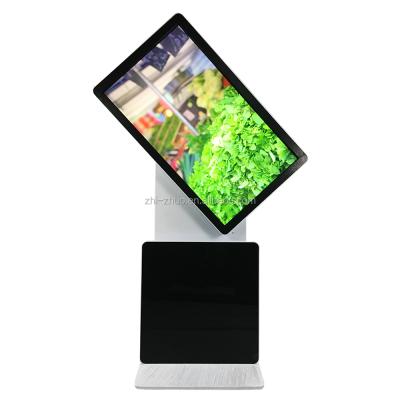 China 43 Inch Indoor Display Double Floor Stand Rotating Digital Signage Kiosk System for sale