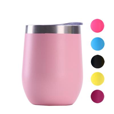 China Sustainable Wholesale 12 Ounce Stainless Steel Wine Tumbler Cups Insulated Custom 12oz Wine Tumbler With Lid for sale