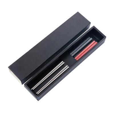 China Viable China Supplier 18/8 Stainless Steel Chopstick Gift Set With Colorful Handle for sale