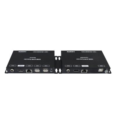 China 4x USB Port on Receiver Foxun SX-EX46B 100m HDMI KVM Extender Over Single Cat5e/6 Cable Support 1080p@60Hz 1.65Gbps HDCP1.4 for sale