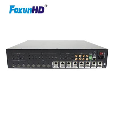 China 8 in 8 with hdmi 8 loop 70m 8x8 8x16 HDBaseT HDMI Matrix 18G, HDR, 40m for 4K2K@60Hz, YUV 4:4:4 with 8 receivers for sale