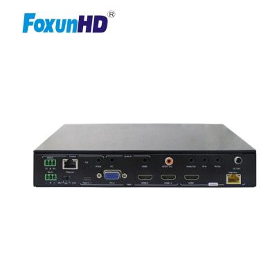 China Type-C Switch 4x2, Embedded VGA HDMI 4k HDBaseT Analog Audio for Meeting Room, with IR, RS232, TCP/IP, PC Tool, Button Control SX-SWE01B for sale