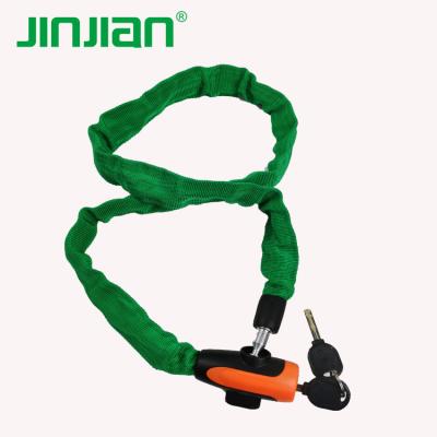 China Durable High Security 4x1000mm Small Size Anti-theft Child Chain Lock With Keys For Bicycle And Motorcycle Chain Link Locks for sale