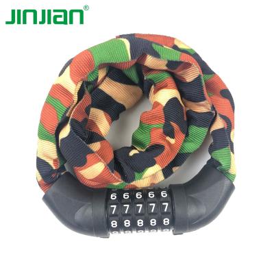 China Durable High Safety Injection Wheels 5 Numbers Combination 6x1000mm Ebike Chain Lock Ebike Accessories for sale