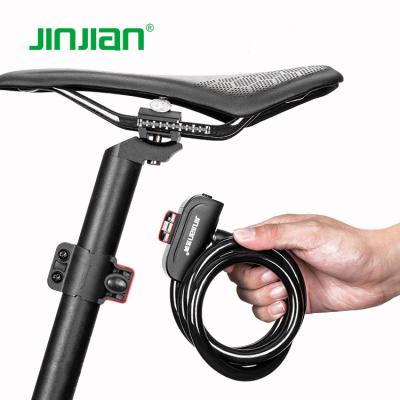 China Bike For Electric Bike Anti-theft Security Cable Lock Steel Wire Scooter Bike Spiral Cable Lock for sale