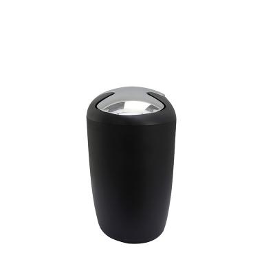 China Sustainable Waste Bin Mini Desktop Trash Can Plastic Dust Crate Holder Waste Bin Rolling Cover For Office Home Office for sale