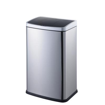 China Household 30L/50L Sustainable Large Indoor Stainless Steel Sensor Smart Trash Can for sale