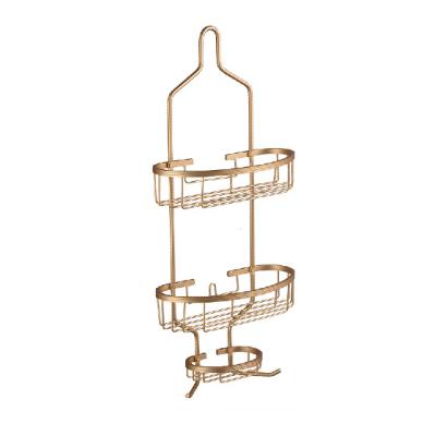 China Sustainable Bathroom Shower Aluminum Trolley Bathroom Storage Organizer for sale