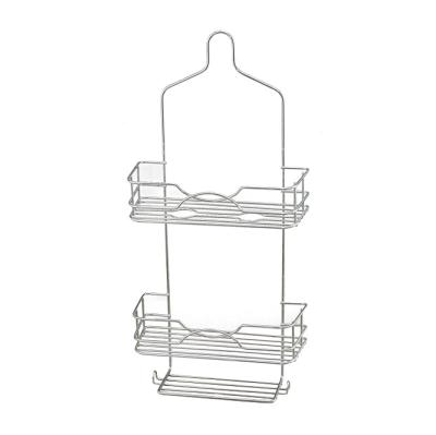 China Sustainable Chrome Shower Shelf Bathroom Organizer Bathroom Shower Palting Trolley for sale