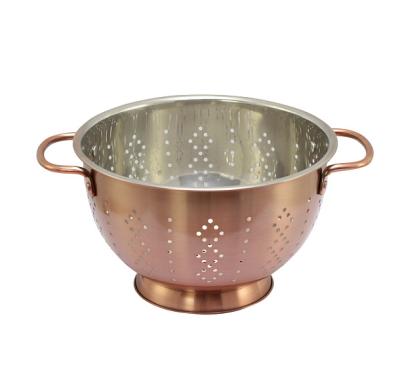 China STAINLESS AND 304# Metal POWDER COATING ROSE GOLD COLOR FINISHING STRAINER for sale