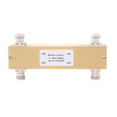 China hot sale indoor 2 IN 2 OUT 100w 305-960mhz 3db hybrid coupler 3db hybrid combiner 305-960mhz for sale