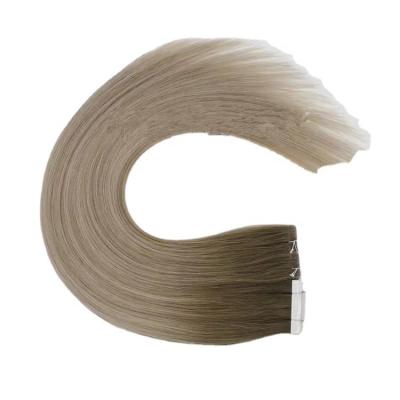 China 100% Best Quality Silky Straight European Cuticle Weft Nano Remy Human Hair PU Skin Weft Wave Hair Extensions for sale