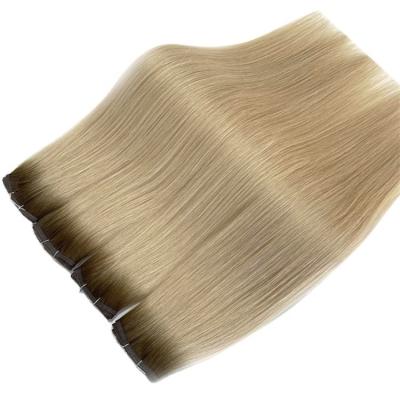 China Silky Straight Wave Natural Russian Remy Full Cuticle Super Double Drawn Tape In Hair Extensions for sale