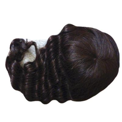 China Curly Natural Super Silk Base Skin Men's Hairpiece Thin Hair Toupee Hairpiece for sale