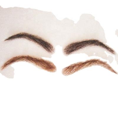 China Wholesale Hair 100% Natural Handmade Lace Artificial Fake Eyebrow Wigs for sale