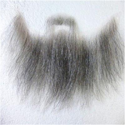 China Real Hair Regular Lace Base Wave Halloweed Fake Beards And Mustache For Party for sale