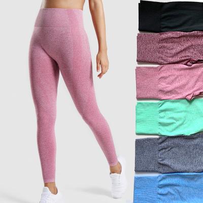 China Drop Shipping Yoga Woman Legging Breathable Compression Pants Sports Custom Fitness Gym Women Seamless Gaiters for sale