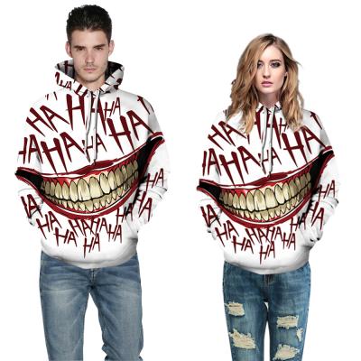 China Anti-Wrinkle Drop Shipping POD DIY Unisex Long Sleeve 3d Printed Realistic Halloween Sweatshirt Pullover Hoodie for sale