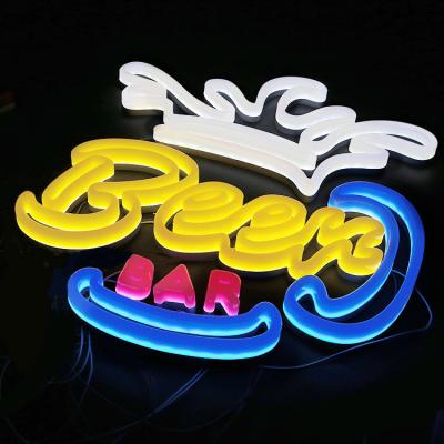 China Shops Custom Beer Acrylic Neon Led Neon Bar Signs Light Logo for sale