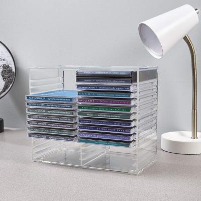 China Acrylic CD Shop Vinyl / CD Record Storage Stands Supermarket Display Rack for sale