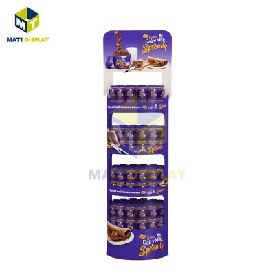 China Customized Snacks Chips Floor Display Stand Customized POP Cardboard Display Rack Retail Store for sale