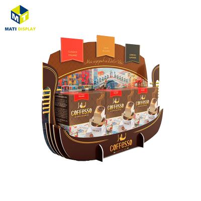 China Eco - Friendly / Portable Custom Printed Countertop Cardboard Display Box For Instant Coffee for sale