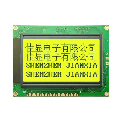 China Hot Selling And High Quality Yellow STN 12864F Chinese ST7920 Drive 3.3V Power Yellow Graphics 128x64 Graphics 128x64 LCD Module 93*70*12.5 mm for sale