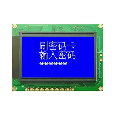 China Hot Selling And High Quality Chinese ST7920 Drive 3.3V Blue Power STN 12864F Graphics 128x64 Graphics 128x64 LCD Monochrome Module 93*70*12.5 mm for sale