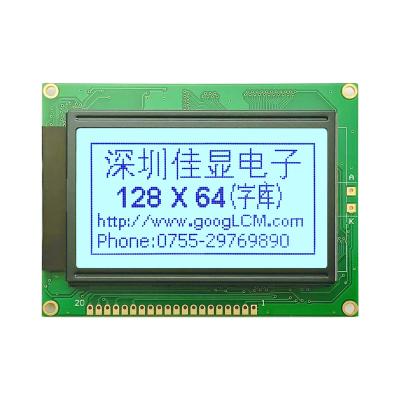 China Hot Selling And High Quality Chinese ST7920 Reader Power 5.0V Graphics 128x64 STN COB Graphics 12864F Monochrome LCD Module 93*70*12.5 mm for sale