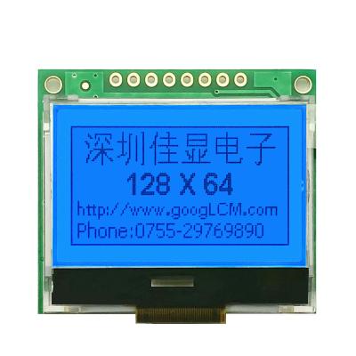 China ST7565R drive 3.3V power supply blue backlight monochrome12864-12FSTN 1.5 inch cog spi lcd display module 128x64 dots 40.0*34.5*7.0 mm for sale