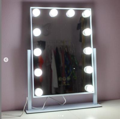 China Actions lit in the USA! ! 2021 Fast Delivery Hollywood Mirror Led 12 Bulb Vanity Mirror With Dimmable Led Bulbs for sale