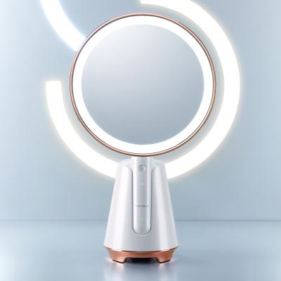 China 2021 New HD High Recommended Handheld Led Professional Tabletop Lighted Lighted Glass Mirror Makeup Mirror for sale