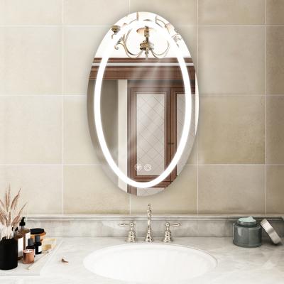 China Wholesale Hansong 2021 LED Lighted Luxury Durable Wall Mounted Bathroom Mirror Vanity Frameless for sale