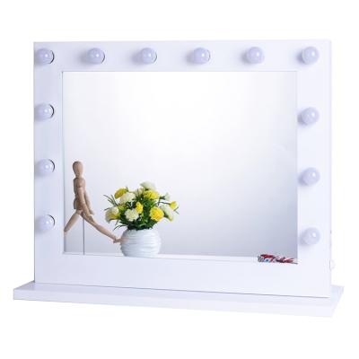 China 12 Bulbs Can Be Fitted Dressing Table Mirror Light Hollywood Makeup Mirror LED Free Lighted Bulbs Fitted Wall Mounted for sale