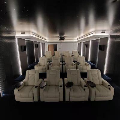 China VIP Home Theater Furniture Power Recliner Sofa Chair Leather Armchair Contemporary Cinema Seating Private Recliners Electric Recliners for sale