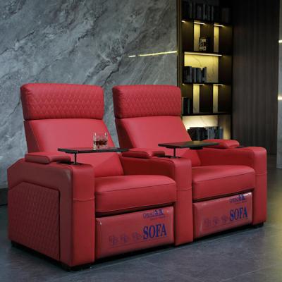 China Best Selling Luxury Home Theater Stretch Sofa Recliner Fancy Movie Theater Soft Sofa With Cup Holder for sale