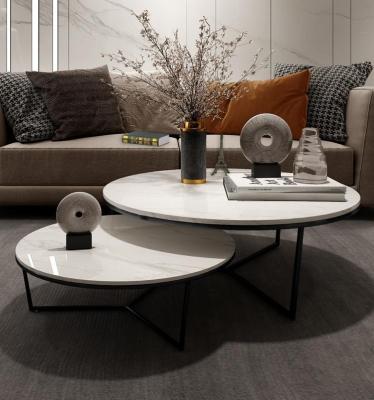 China Contemporary Nordic Indoor Living Room Side Table Home Furniture Round Shape Design Modern Coffee Table for sale