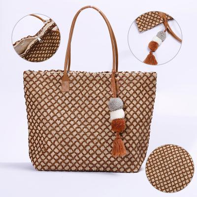 China Fashion Three Models Optional Diy Crochet Bag Handmade Handle Crochet Bags With Lovely Fluffy Pendant for sale