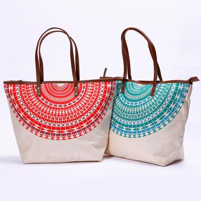 China Fashion Provide OEM Service Colorful Custom Kids Tote Canvas Bag With Zipper Red Beach Shoulder Bag for sale