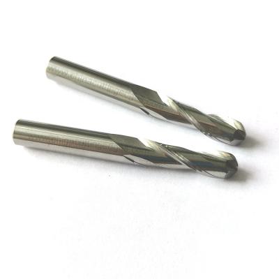 China Solid Carbide 2 Sprial Round Nose CNC Router Ball Bits Ball Bits End Mill Bits For Cutting Acrylic/PVC/MDF/Hardwood for sale