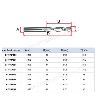 China Double Sided Double Edge Tungsten Carbide Cutter Blades Cutter End Mill CNC Router Engraving Machine Milling Bits for sale