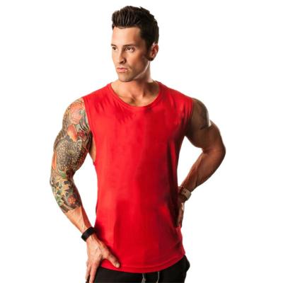 China New Design Mens Gym Sportswear Muscle Vest Workout Breathable Fashionable Fitness Sleeveless Top Men Running Training Tank Tops for sale