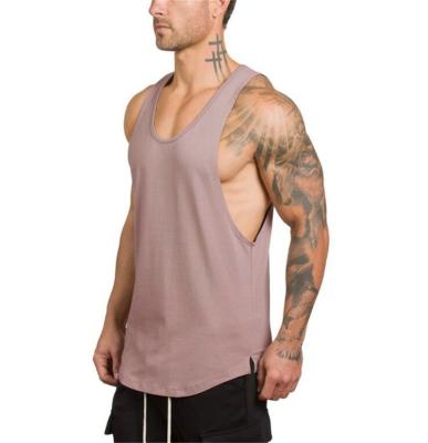 China Breathable Sleeveless T-Shirts For Bodybuilding Cloth Mens Cotton Tank Tops Sexy Fitness Gym Soft Workmanship for sale