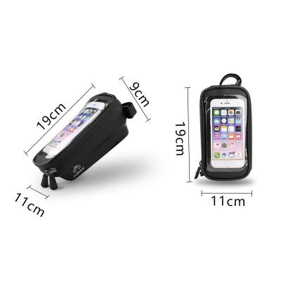 China Bicycle Bag Frame Front Top Tube Cycling Bag Waterproof 6.5in Than Phone Case Touch Screen Bag MTB Pack Bike Accessories 11*19*9cm for sale