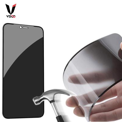 China Glossy Spy Cell Phone Privacy Ceramic Shockproof Tempered Glass Anti 180 Degree Privacy Screen Glass Protector for sale