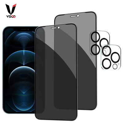 China Set Shipping Shockproof Tempered Glass Phone Privacy Screen Protector + Clear Glass Camera Lens Screen Protector for sale