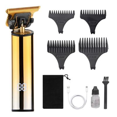 China PRITECH Commercial IPX 4 USB Men's Waterproof Rechargeable Clipper LED Display Electric Cordless Hair Trimmer for sale